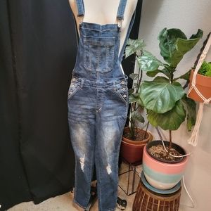 Long jean overalls